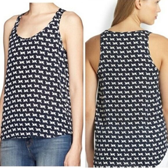 Theory Sleevless Isaac Arrow Print - Picture 2 of 9